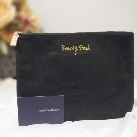 Rebecca Minkoff Handbags - Rare New Rebecca Minkoff Black Zip Clutch / cosmetic bag